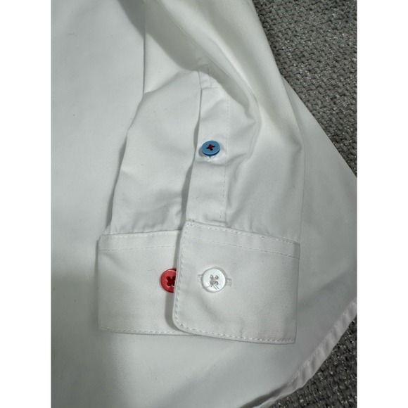 Julia Allert Shirt Womens Large White Oversized Long Sleeve Shirt Embroidery - Picture 12 of 12